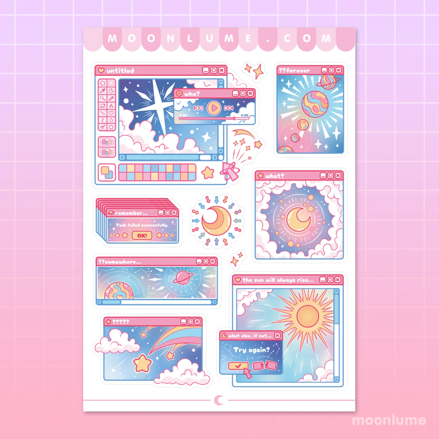 Cosmic Computer - matte vinyl sticker sheet