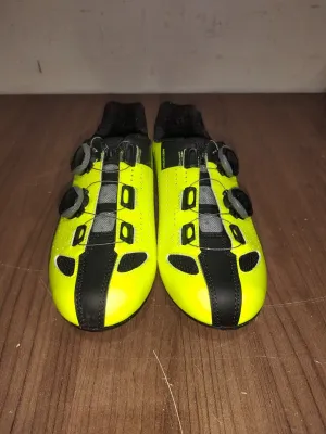 Crono Nylon Cycling Shoes - Neon Green - Size - 39 (EUR)