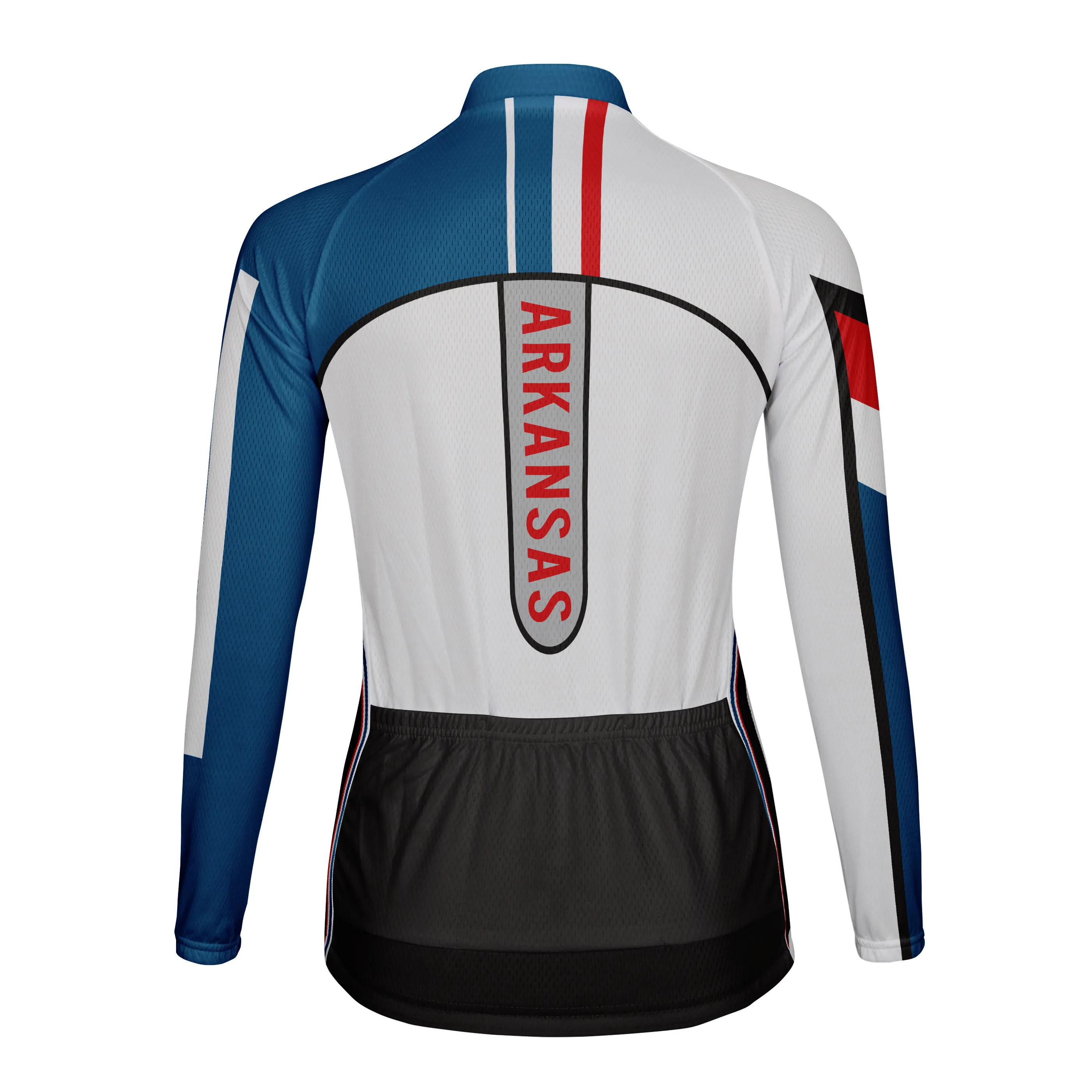 Custom Arkansas Women's Winter Thermal Fleece Cycling Jersey Long Sleeve