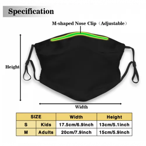 Custom Print Football Personalized Own Design Dust Face Mask With Filters PM 2.5