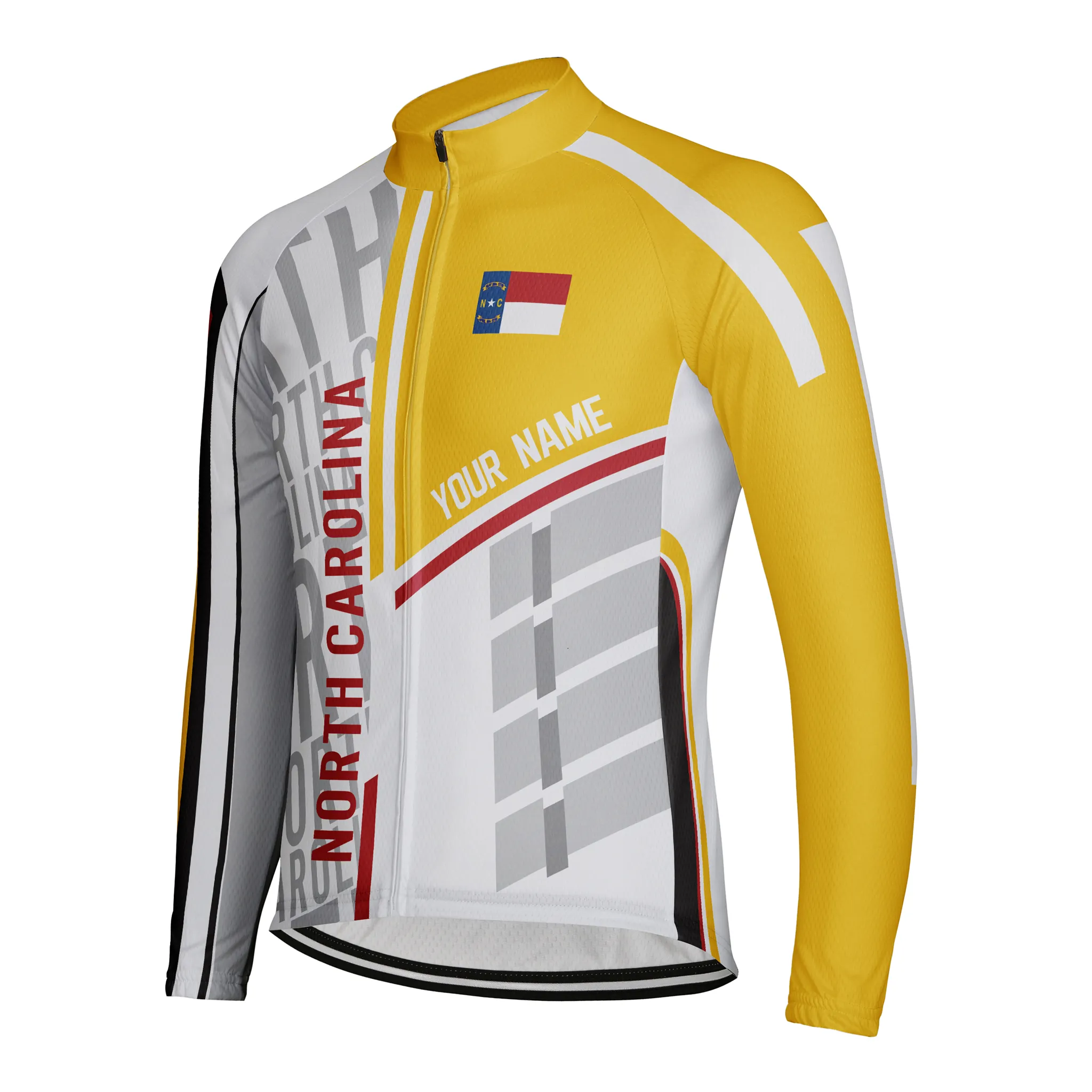 Customize North Carolina Men's Cycling Jersey Long Sleeve
