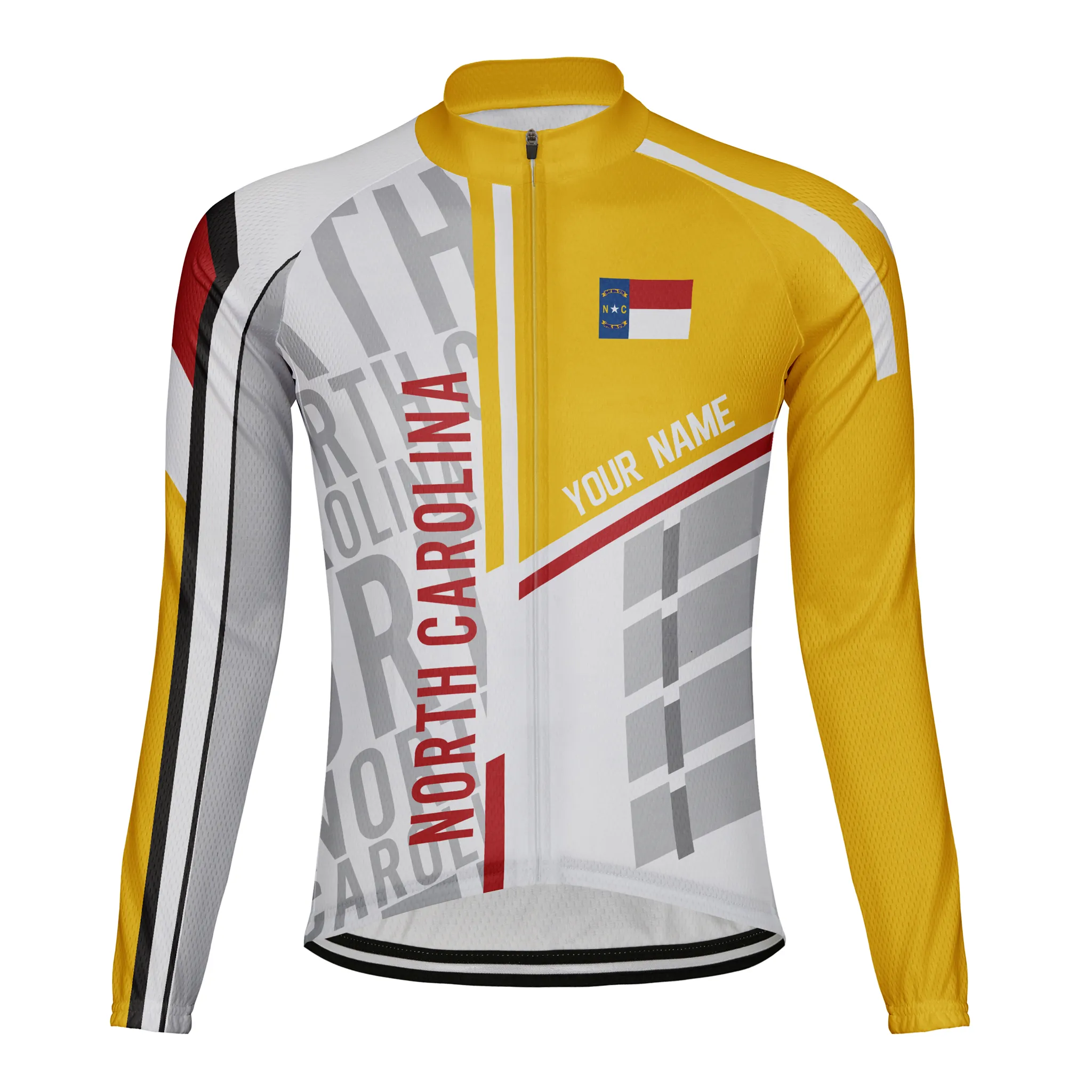 Customize North Carolina Men's Cycling Jersey Long Sleeve