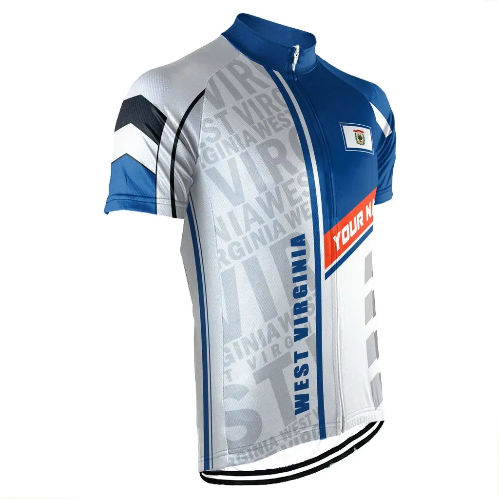 Customized West Virginia Men's Short Sleeve Cycling Jersey