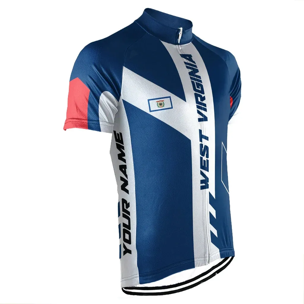 Customized West Virginia Men's Short Sleeve Cycling Jersey