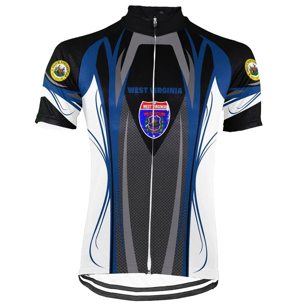 Customized West Virginia Men's Short Sleeve Cycling Jersey