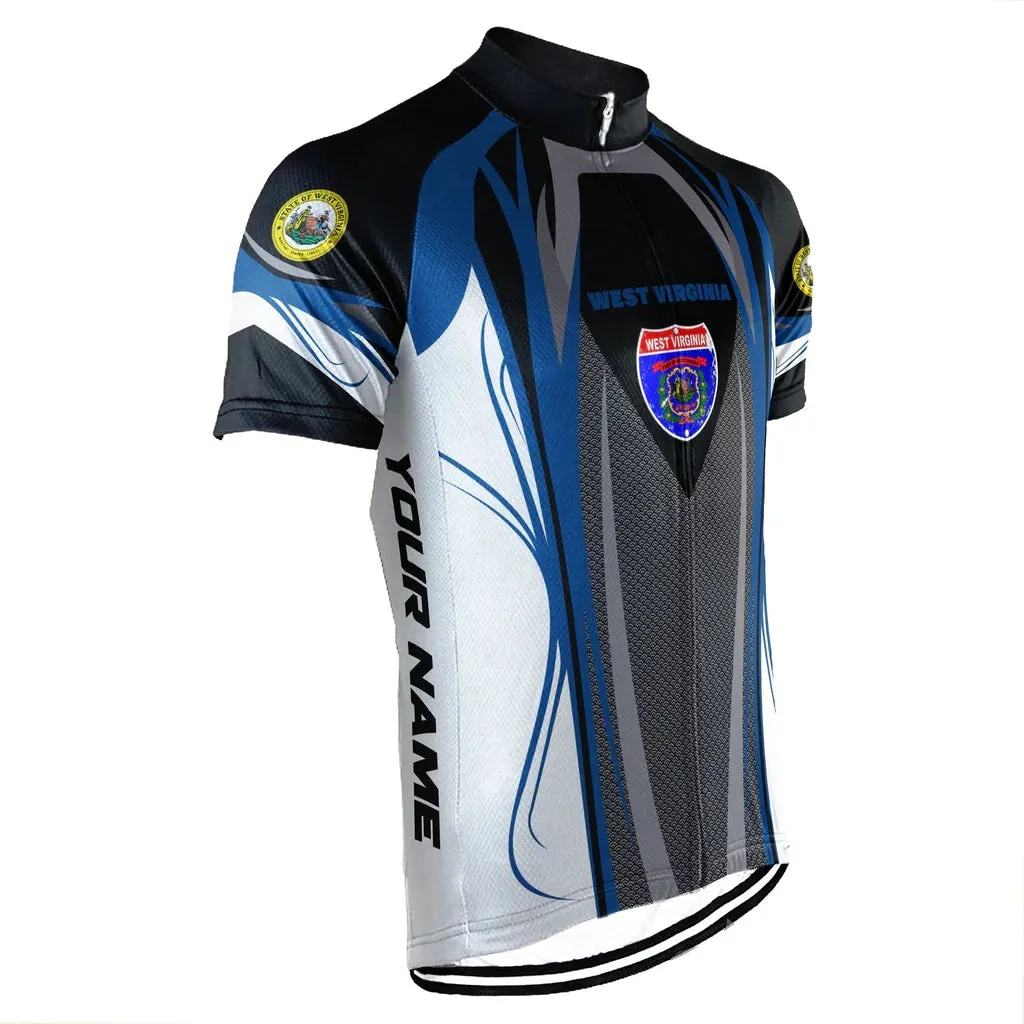 Customized West Virginia Men's Short Sleeve Cycling Jersey
