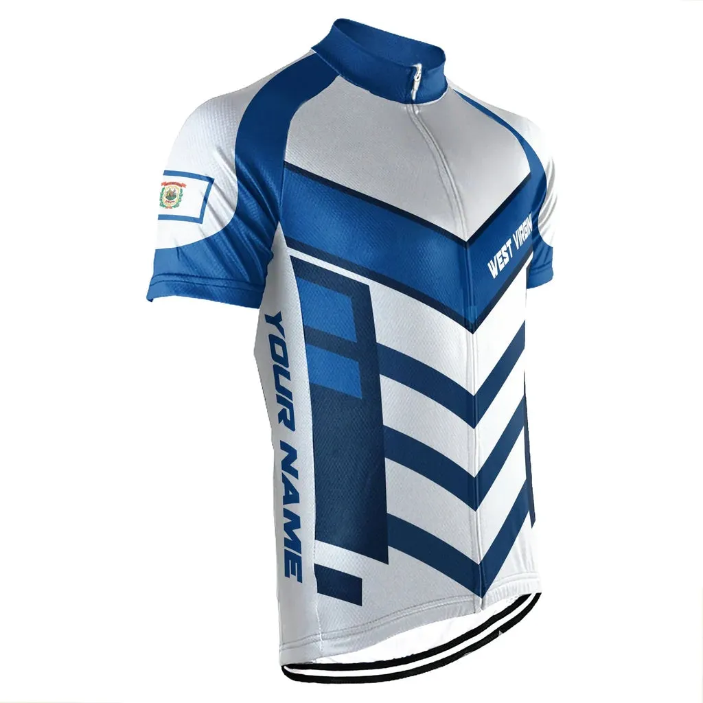 Customized West Virginia Men's Short Sleeve Cycling Jersey