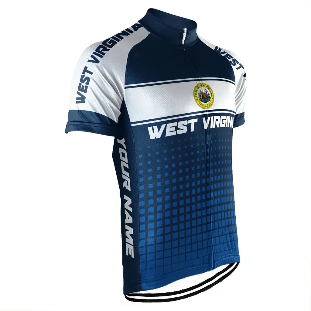 Customized West Virginia Men's Short Sleeve Cycling Jersey