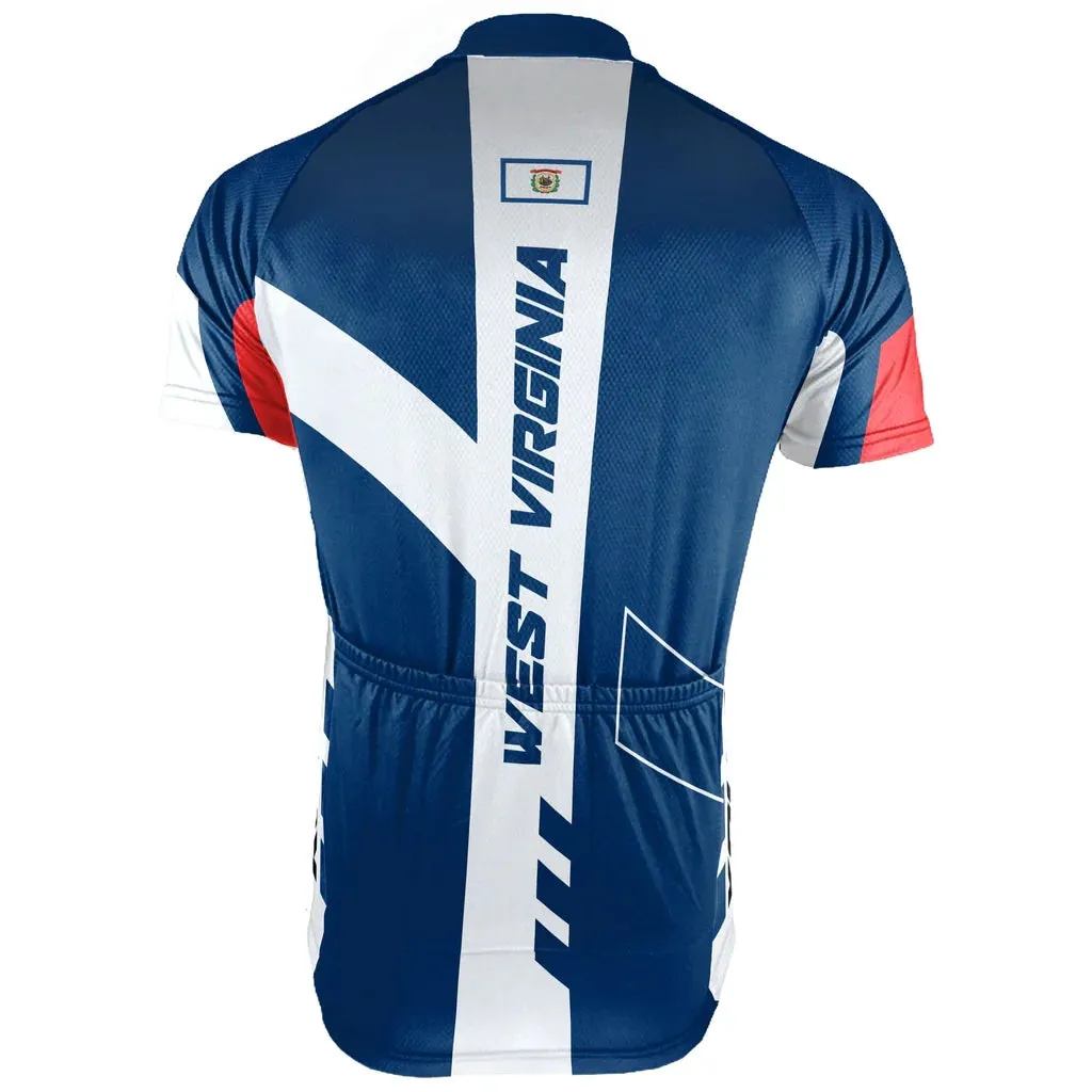 Customized West Virginia Men's Short Sleeve Cycling Jersey