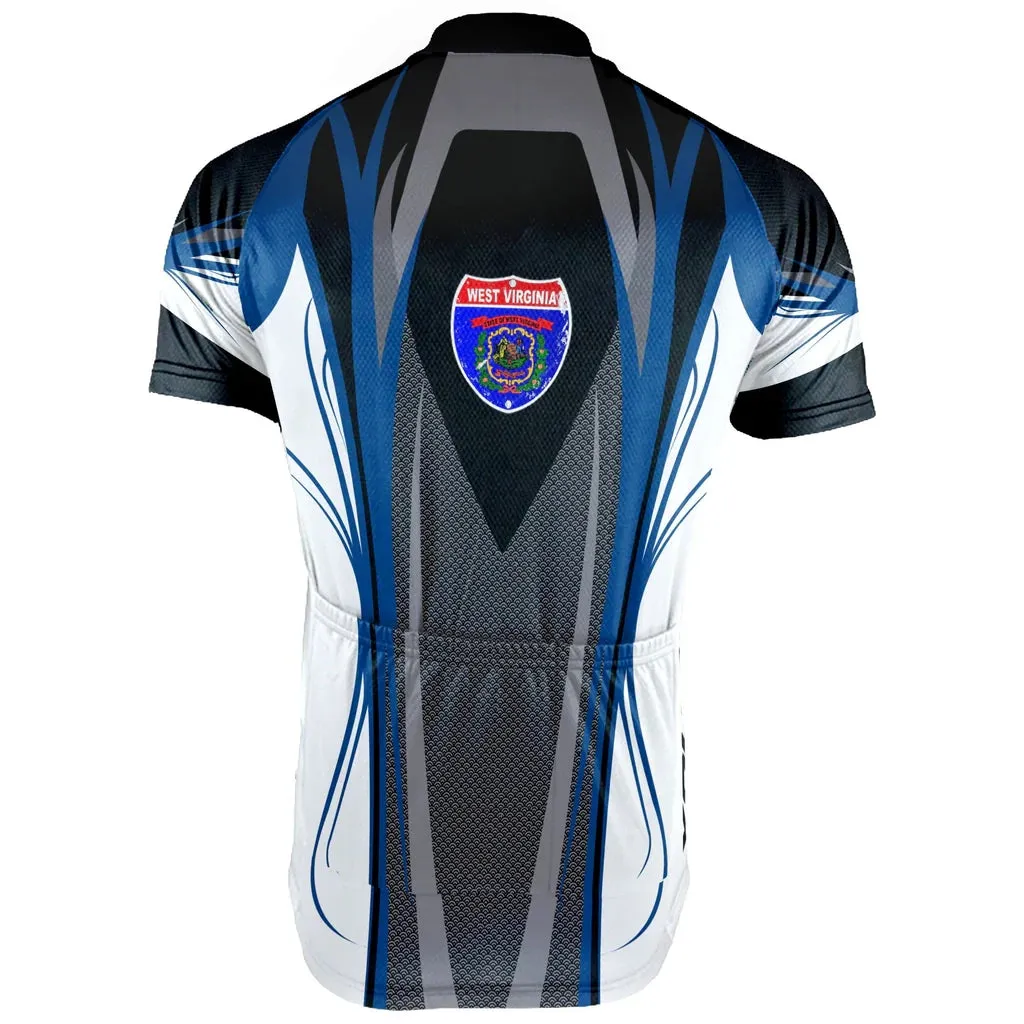 Customized West Virginia Men's Short Sleeve Cycling Jersey