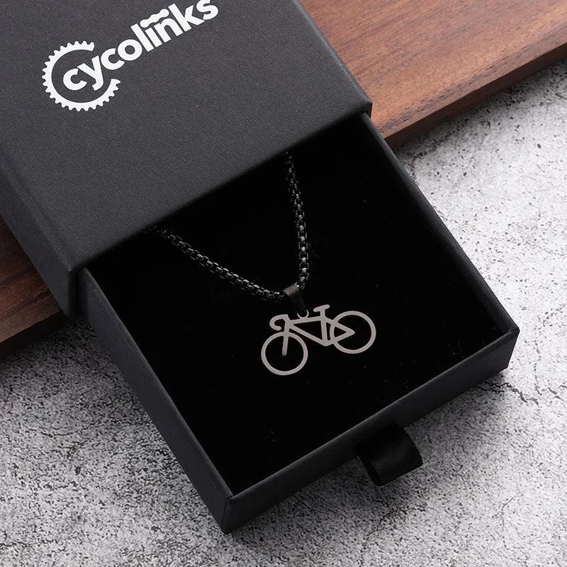 Cycolinks Road Bike Necklace Gold