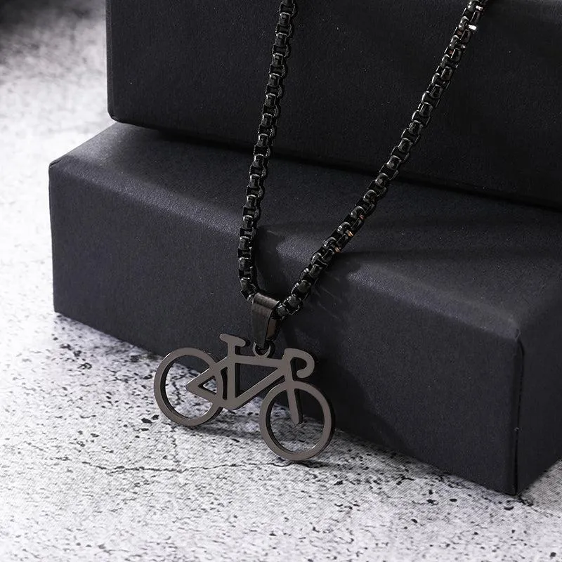 Cycolinks Road Bike Necklace Gold