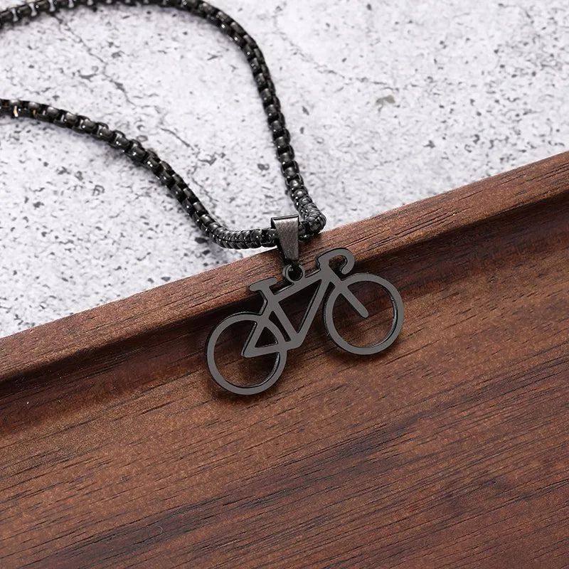 Cycolinks Road Bike Necklace Gold