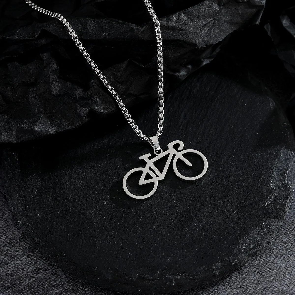 Cycolinks Road Bike Necklace Gold