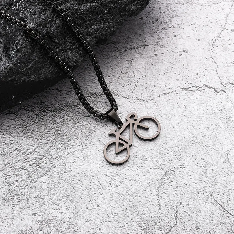 Cycolinks Road Bike Necklace Gold