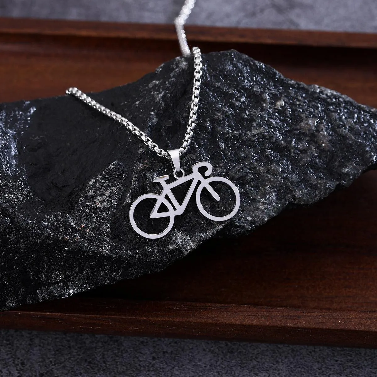 Cycolinks Road Bike Necklace Gold
