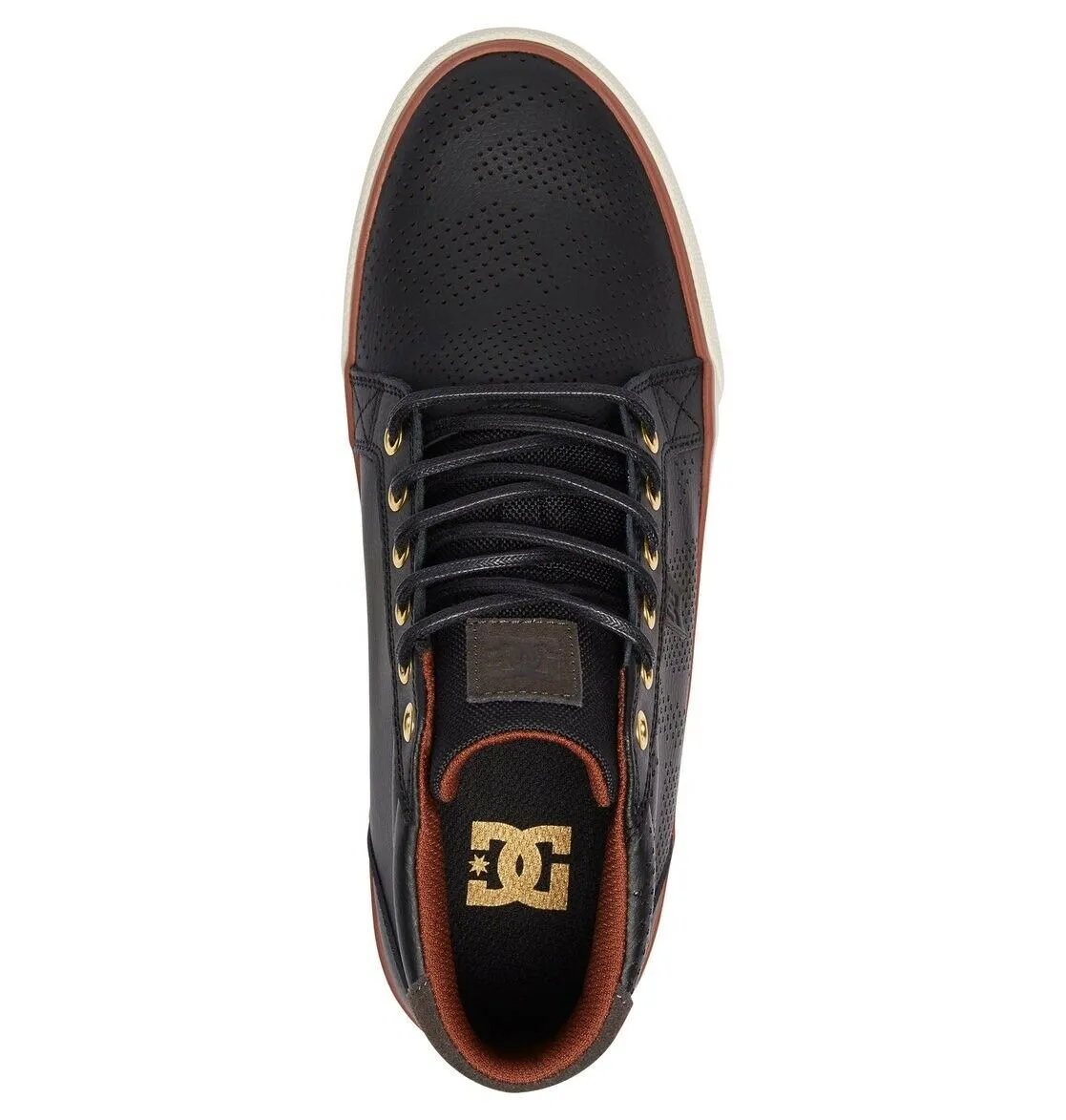 DC SHOES COUNCIL MID SE BLACK CAMO LEATHER TRAINERS
