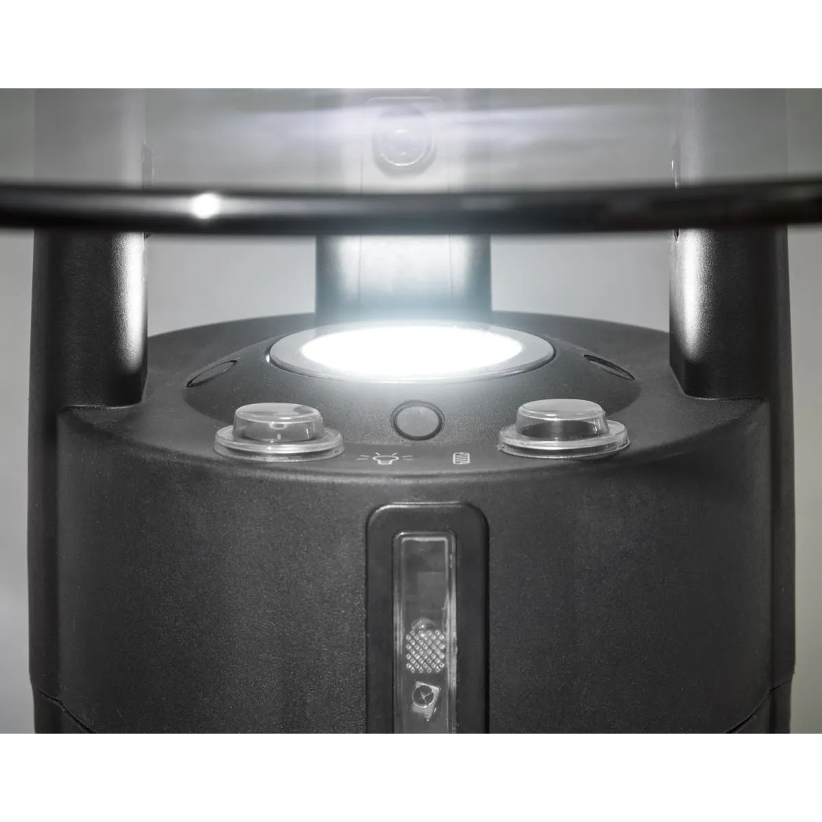 Dellonda Bistro Table with 1200W Heater, 65cm, Black/Stainless Steel