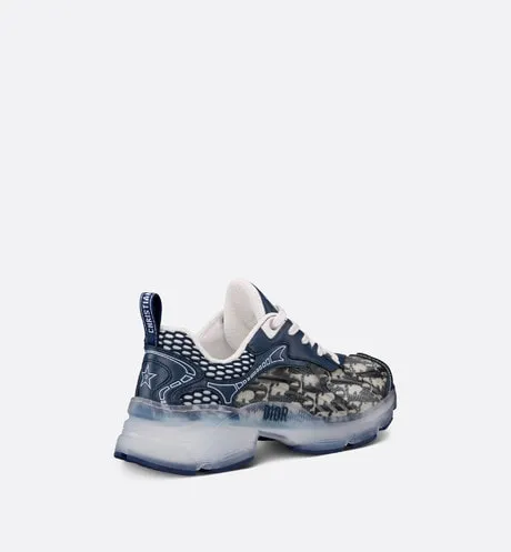 Dior Vibe Sneaker • Deep Blue Dior Oblique Technical Fabric and Transparent Rubber