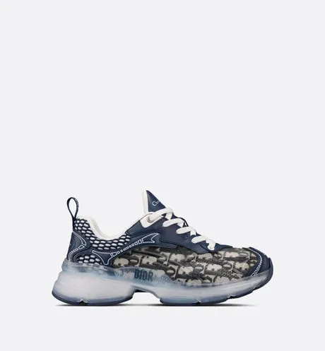 Dior Vibe Sneaker • Deep Blue Dior Oblique Technical Fabric and Transparent Rubber