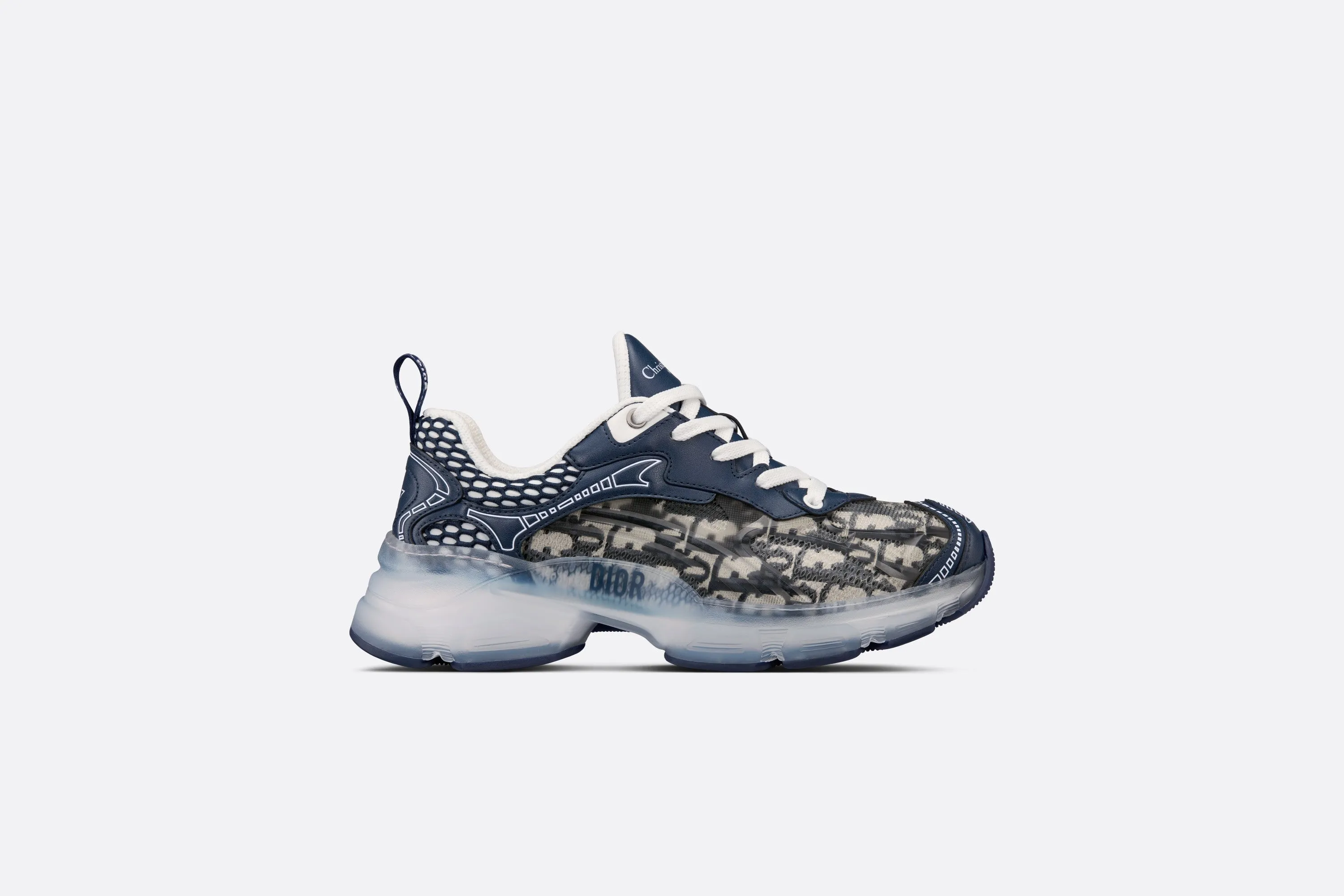 Dior Vibe Sneaker • Deep Blue Dior Oblique Technical Fabric and Transparent Rubber
