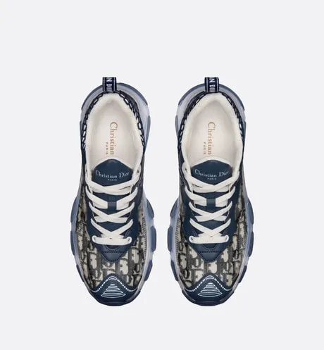 Dior Vibe Sneaker • Deep Blue Dior Oblique Technical Fabric and Transparent Rubber