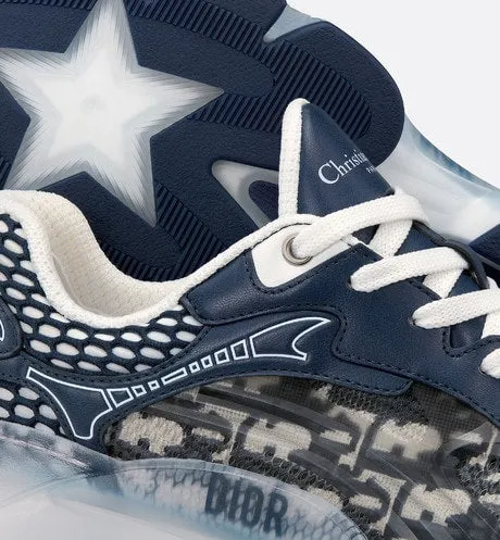 Dior Vibe Sneaker • Deep Blue Dior Oblique Technical Fabric and Transparent Rubber