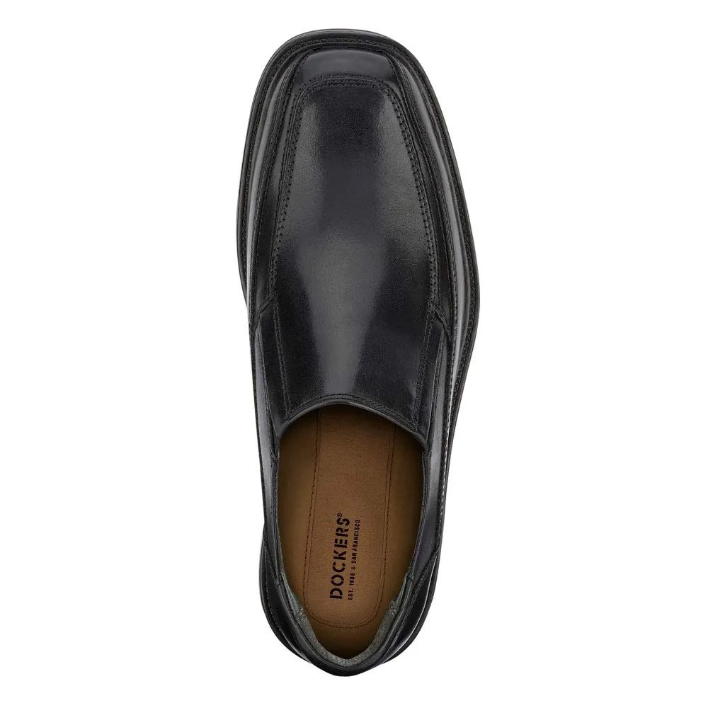 Dockers Proposal - Genuine Full-Grain Leather Slip-On Loafer Dress Shoes for Men Featuring All Motion Comfort Technology, EVA Sock Lining, and Durable Rubber Outsole, Black - 11.5 M US
