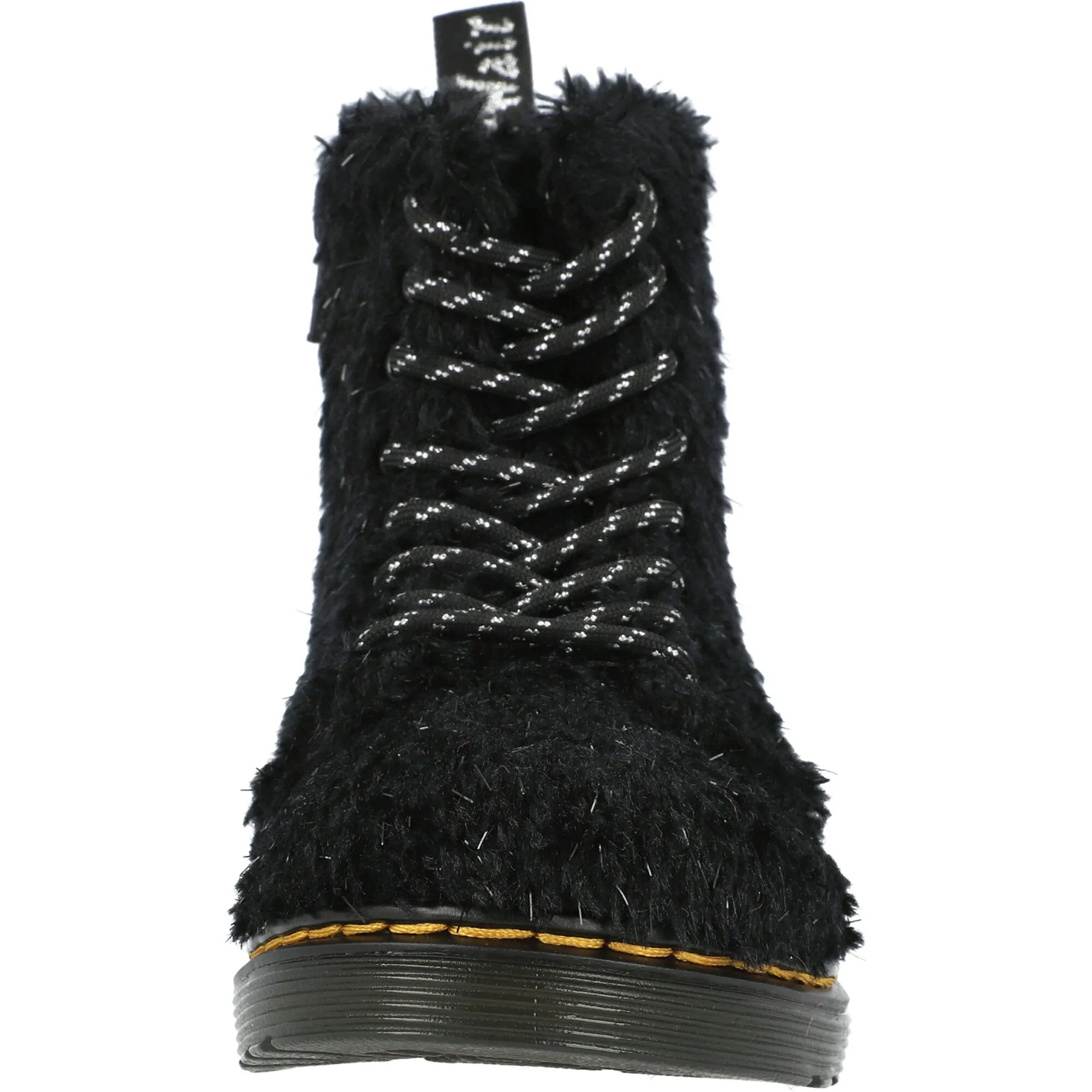 Dr Martens 1460 Pascal Junior Tinsel Fur Boots Black