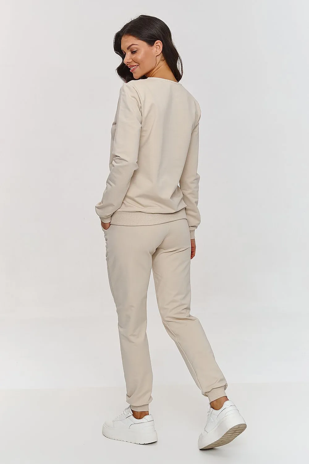 Elegant V-Neck Ribbed Lounge Set