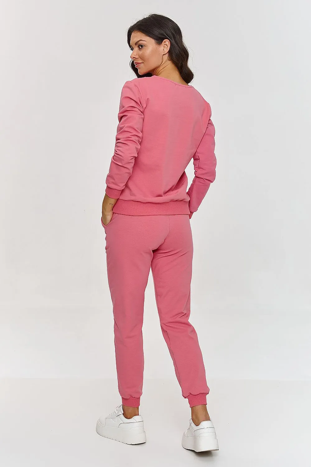 Elegant V-Neck Ribbed Lounge Set