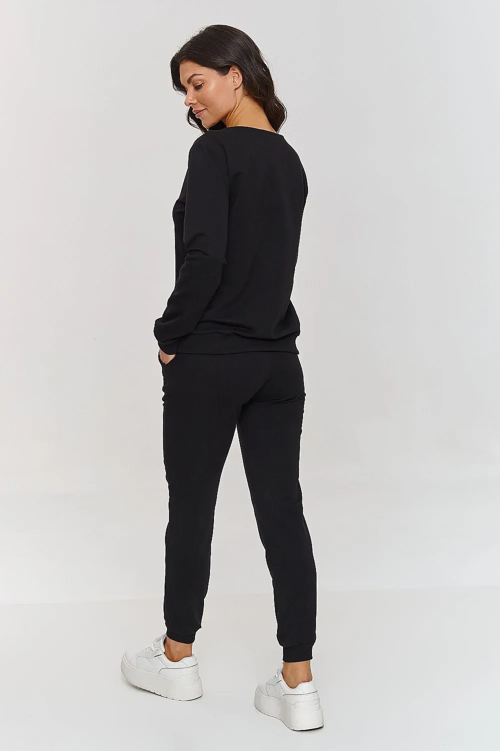 Elegant V-Neck Ribbed Lounge Set
