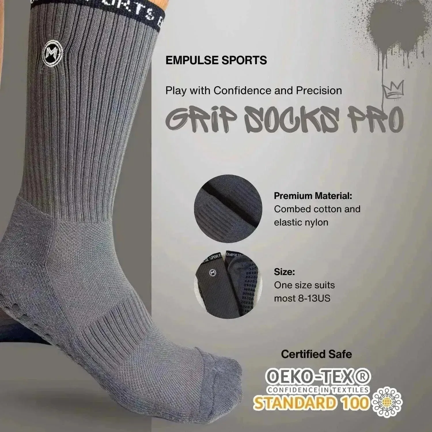 Empulse Grip Socks Pro – Grey