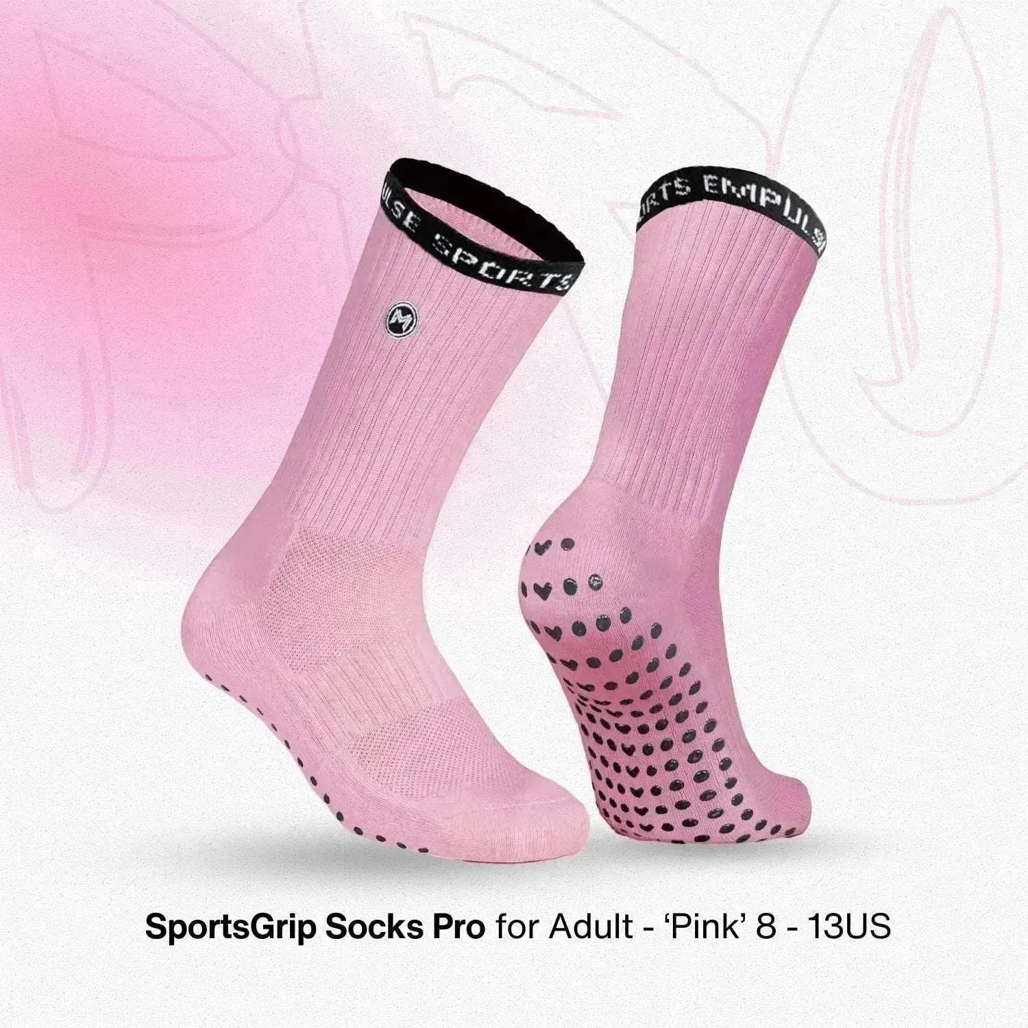 Empulse Grip Socks Pro – Pink Blaze