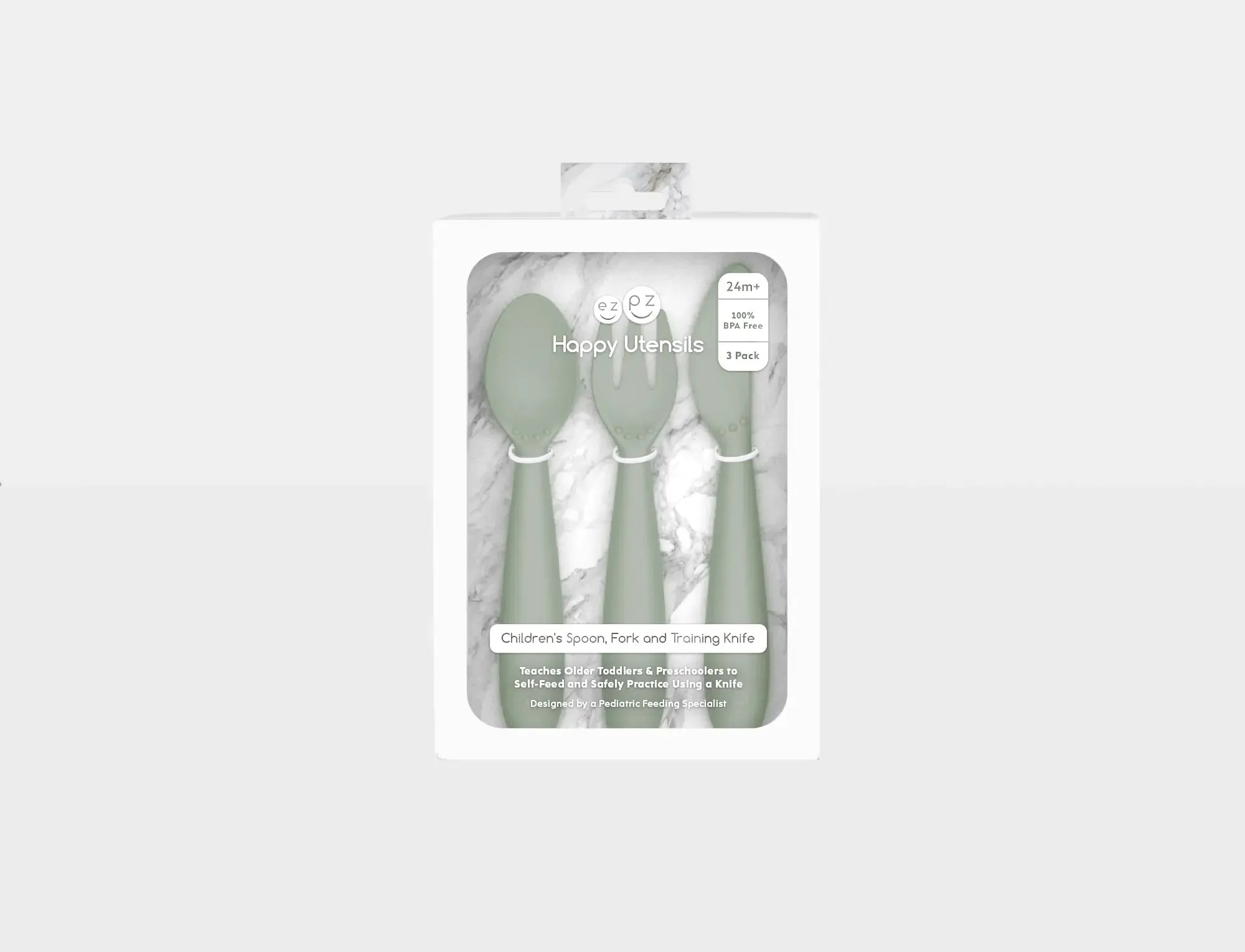 EzPz - Happy Utensils - Sage