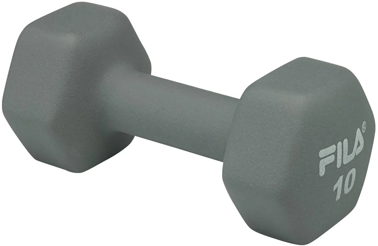 FILA Accessories Hand Weights for Women & Men - Neoprene Covered Dumbbell for Workout, Exercise & Fitness (Sold as Singles in 2 lb, 3, 5, 8, 10, 12, 15 Pounds)