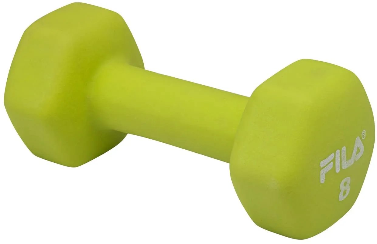 FILA Accessories Hand Weights for Women & Men - Neoprene Covered Dumbbell for Workout, Exercise & Fitness (Sold as Singles in 2 lb, 3, 5, 8, 10, 12, 15 Pounds)