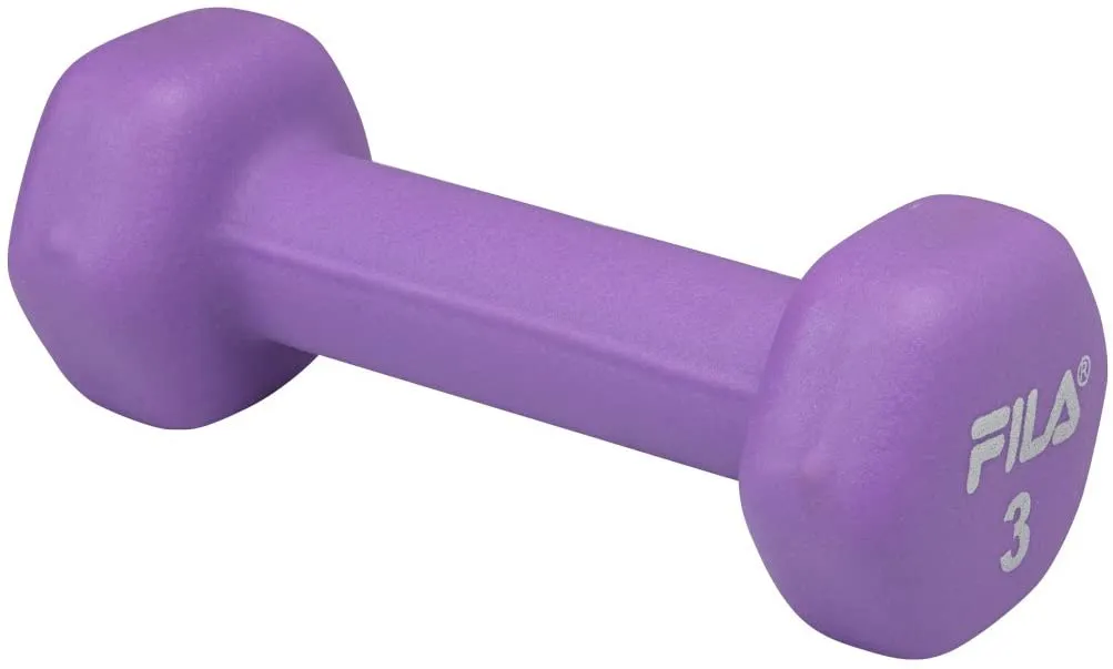 FILA Accessories Hand Weights for Women & Men - Neoprene Covered Dumbbell for Workout, Exercise & Fitness (Sold as Singles in 2 lb, 3, 5, 8, 10, 12, 15 Pounds)