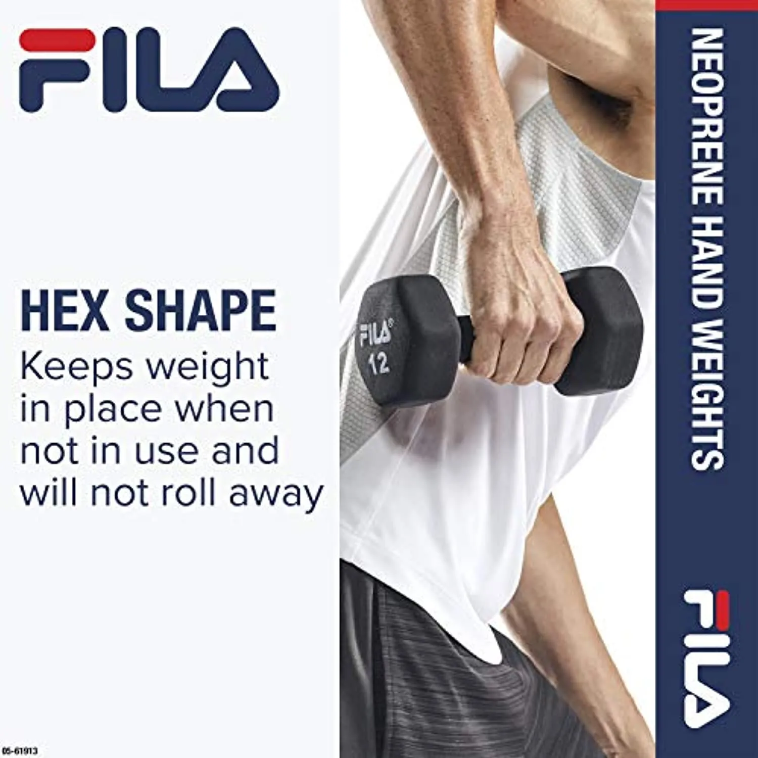 FILA Accessories Hand Weights for Women & Men - Neoprene Covered Dumbbell for Workout, Exercise & Fitness (Sold as Singles in 2 lb, 3, 5, 8, 10, 12, 15 Pounds)