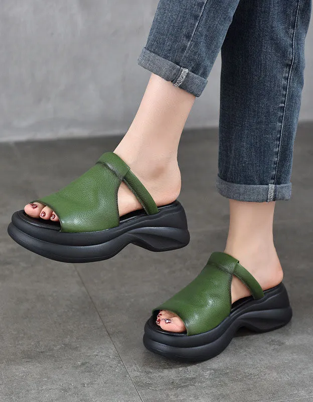 Fish Toe Comfortable Soles Platform Sandals Slippers