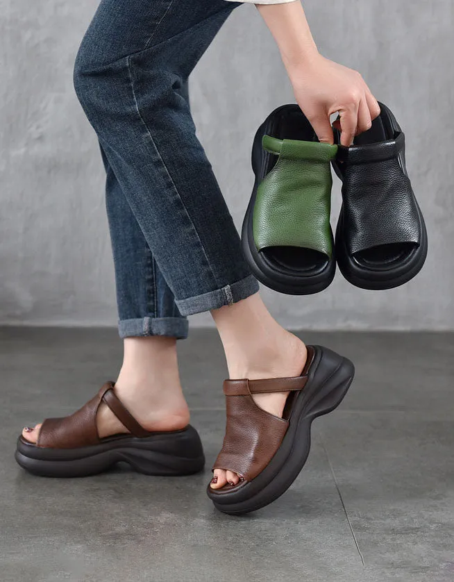 Fish Toe Comfortable Soles Platform Sandals Slippers