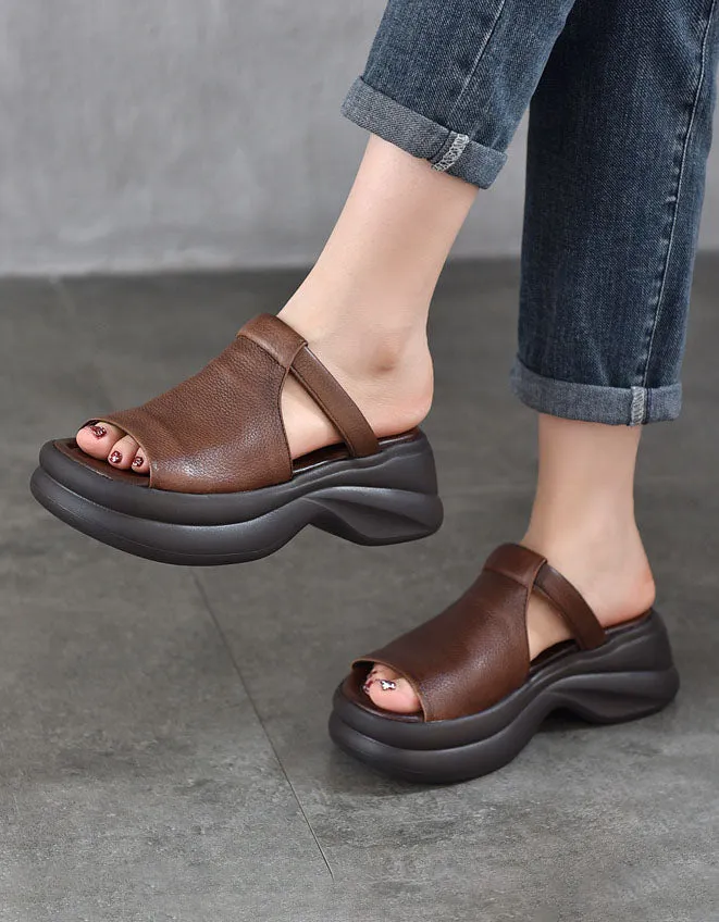 Fish Toe Comfortable Soles Platform Sandals Slippers