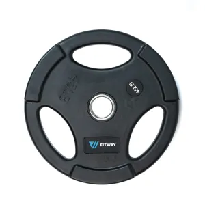 Fitway Olympic Rubber Grip Plate - 45lb