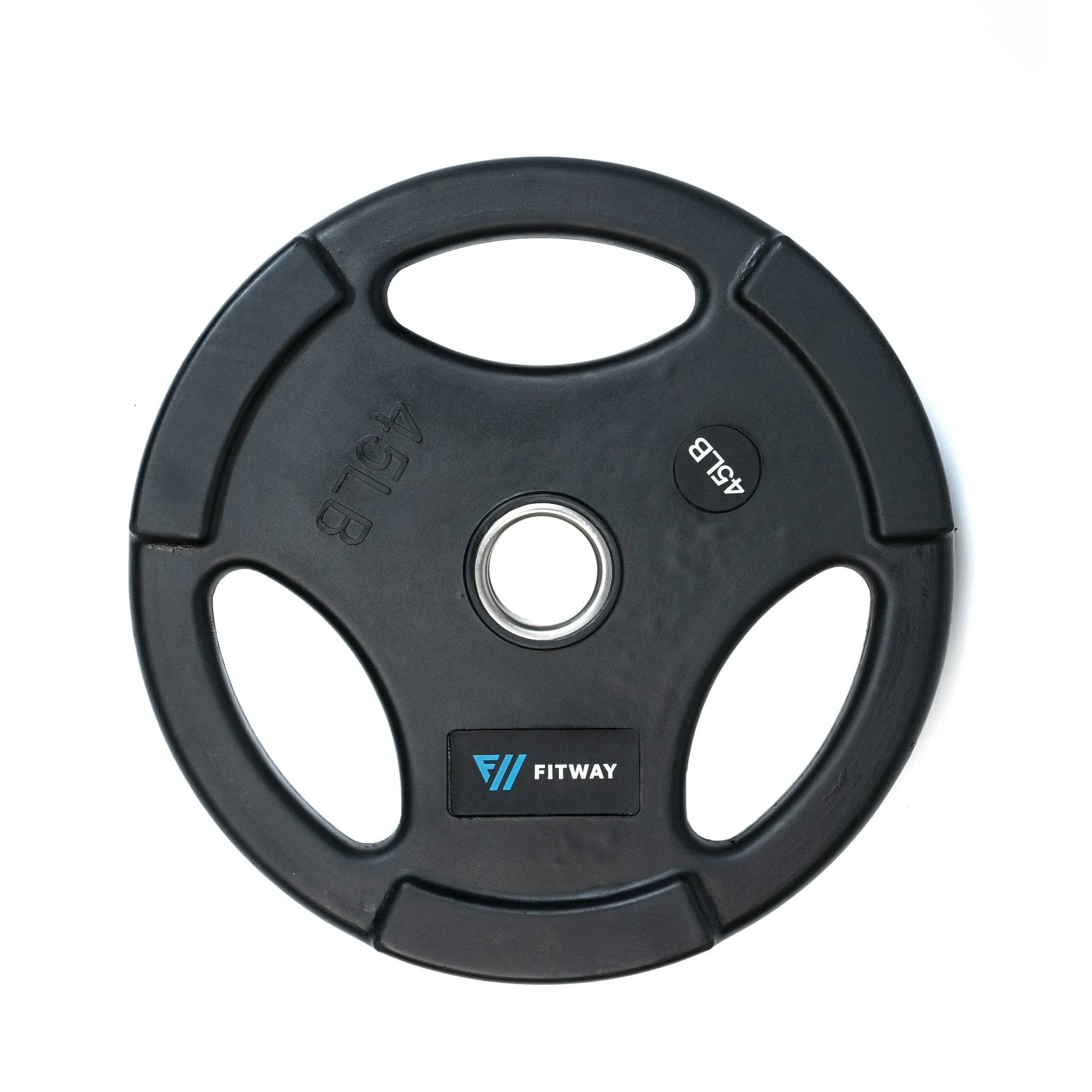 Fitway Olympic Rubber Grip Plate - 45lb