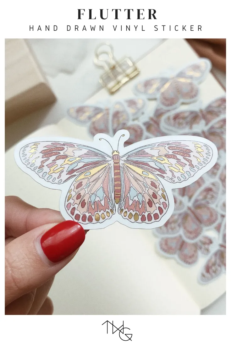 Flutter - Die Cut Sticker