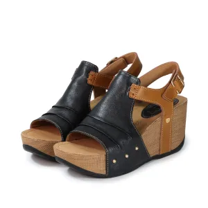Formentera Glove Wedge Sandals (Nero)