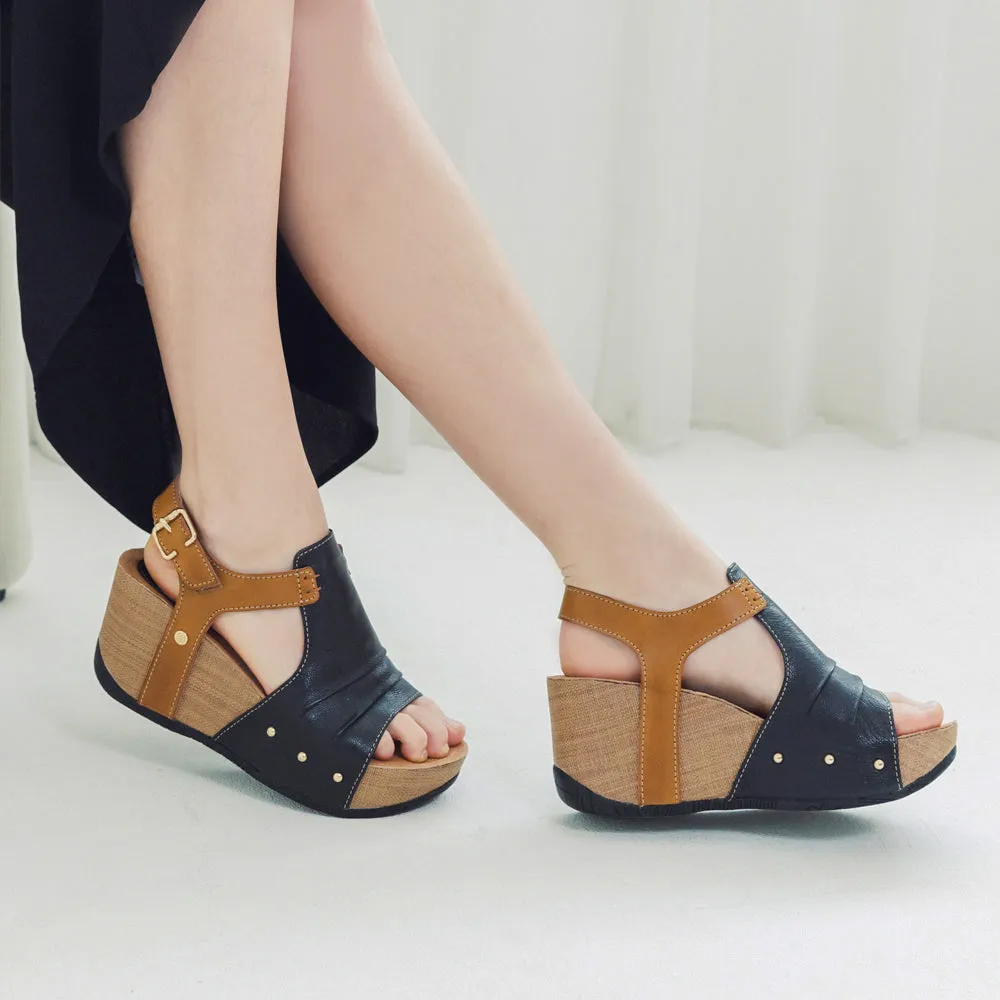 Formentera Glove Wedge Sandals (Nero)