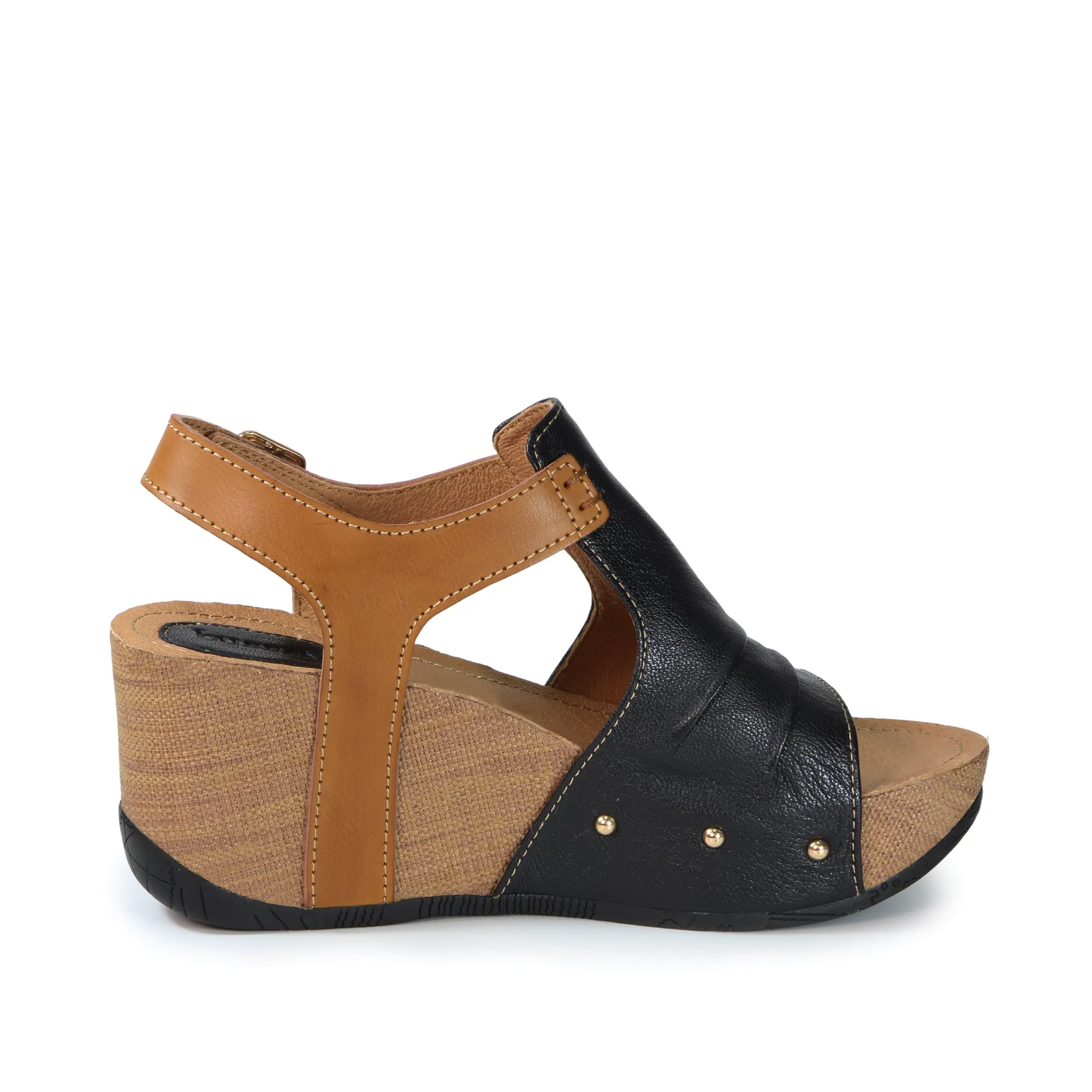 Formentera Glove Wedge Sandals (Nero)