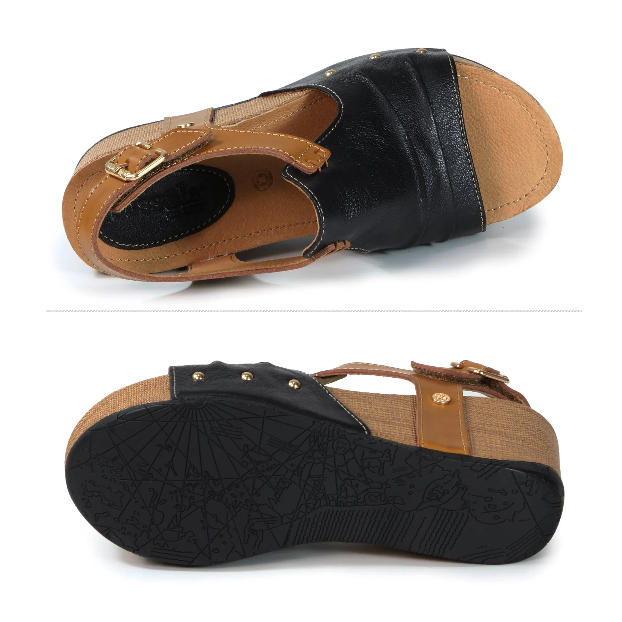 Formentera Glove Wedge Sandals (Nero)