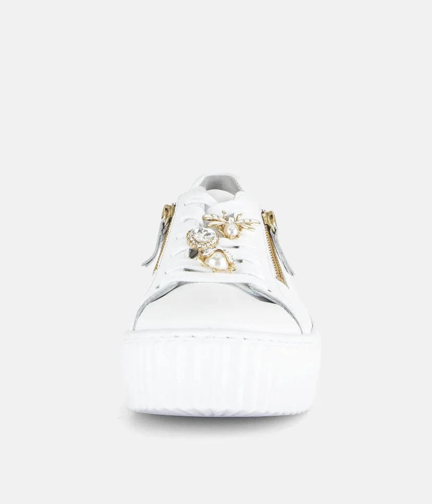 Gabor Sporty Luxe White Sneaker